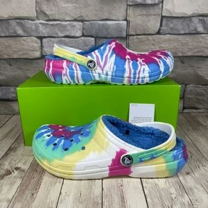Crocs Fur Lined Tie Die